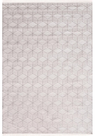 Çam Halı Norm 6211 Beyaz Romans Halı Modern Desenli Makine Halısı