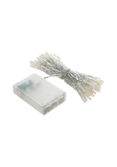 Sones 5m İp Dekorasyon Işığı, Noel Partisi İçin, 50 Led, Beyaz Işık, Pil İle Çalışır Diğer