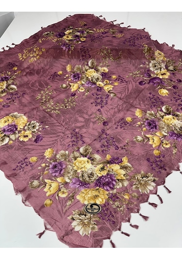 Sökme Boncuklu Pamuk Yazma - 05650 Gül Kurusu