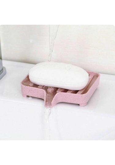 Yeşil Buğday Samanı Banyo Sabunluk Depolama Tutucu Raf Sabun Kutusu Kaymaz Drenaj Sabun Kutusu