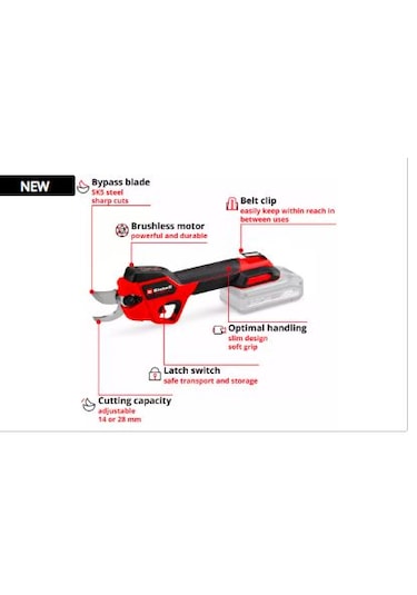 Einhell GP-LS 18/28 Li BL - Solo Akülü Budama Makası (Akü ve Şarj Hariç) - 3408320