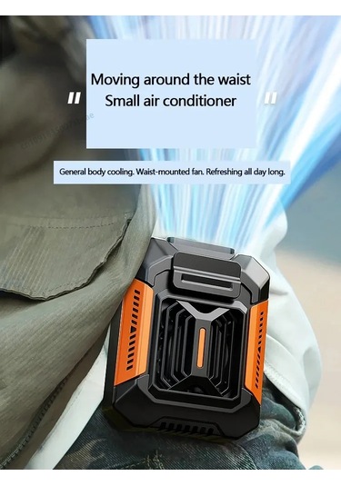 Liangmei Kişisel Kemer Klipsi Fan Taşınabilir Güç Bankası El