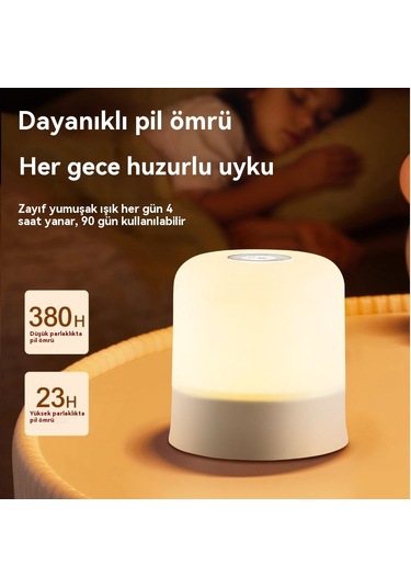 Şarj Atmosfer Gece Lambası Üç Renkli Aydınlatma 3 Renk Şarj Edilebilir