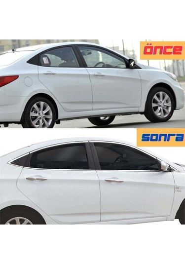 Hyundai Accent Blue Krom Cam Çerçevesi Set 2016-2019 14 Parça