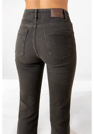 Lacarino 7403 M.flare Kadın Jean Pantolon Dark Kahve