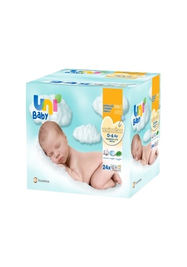Uni Baby Yenidoğan Islak Havlu Mendil 24 x 40'lı
