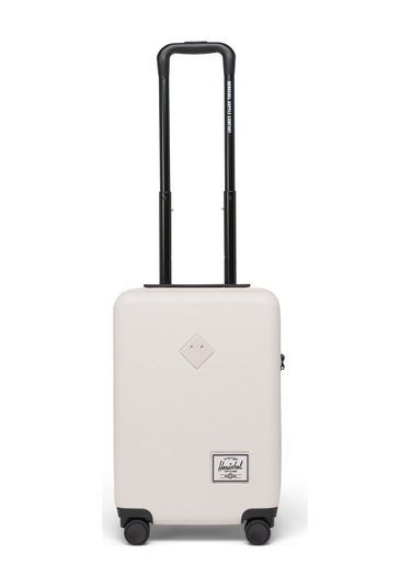 Herschel Heritage Hardshell Darbeye Dayanıklı Tekerlekli Kabin Boy Valiz 35 L Ay Işığı Krem