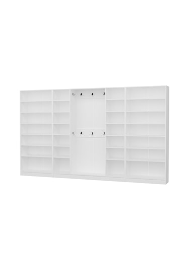 Minar Kale210 8 Kapaksız 6 Bölme Raf Portmanto Beyaz