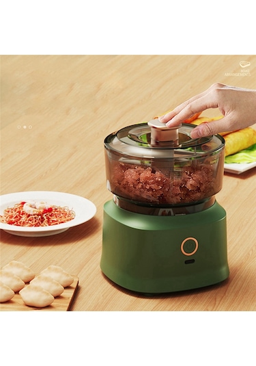 Elektrikli Sarımsak Püresi Öğütücü, Gıda Doğrayıcı, Kahverengi Kahverengi