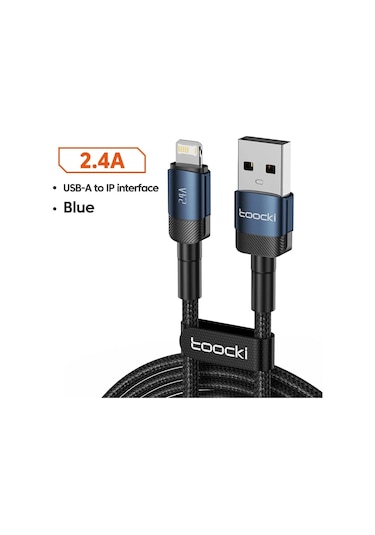Toocki Toocki Usb C Hızlı Şarj Kablosu İphone Uyumlu 15/14/13/12/11 Huawei P40/p30 Samsung Oppo Oneplus Lavanta 3m
