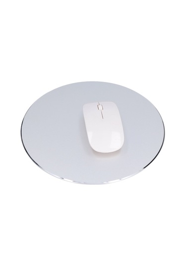 Kaymaz Tasarım, Hassas Kontrol, Daha Yumuşak Kenarlar, Kolay Temizlenebilir Yuvarlak Mouse Pad, Ev, Ofis, Oyun Ve Gümüş