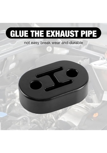 Ximistore9 Oto Egzos Borusu Askı Yükseltme Gümüşlü Ayarlanabilir Yalıtkan衬套 Montaj Dikme Siyah 4 Adet