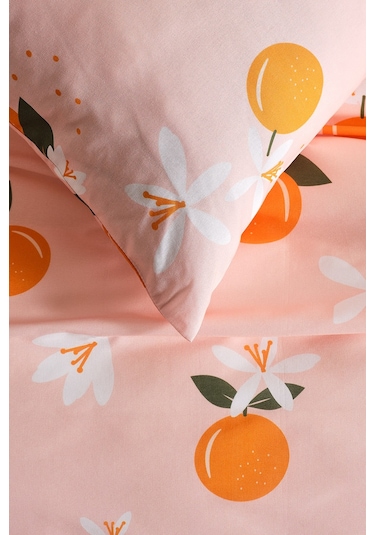 Ranforce Joyful Orange Nevresim Takımı Tek Kişilik Turuncu