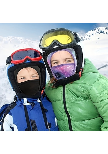 Geeroyoo Kışlık Kayak Maskesi - Rüzgar Ve Soğuktan Koruma, Yünlü Boyun Isıtıcı, Erkek-kız Çocuklar İçin Pembe Renkli Outdoor Kullanıma Uygun Çok Renkli