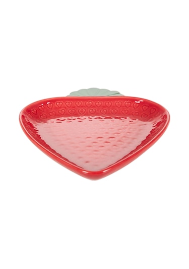 Mudo Home Strawberry Kırmızı Sunum Tabağı - 20 Cm