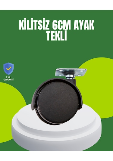 Kilitsiz 6 Cm Tekerlek Ayak Tek Adet