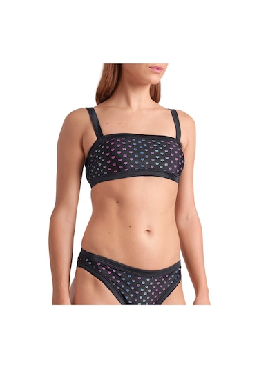 Arena Rainbow Monogram Kadın Siyah Yüzücü Bikini 007078515 1666965 Siyah