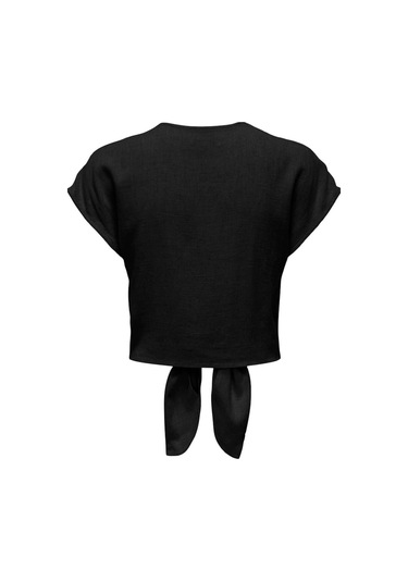 Onlsıesta Ss Knot Lın Bl Shırt Pnt Noos Siyah Renk
