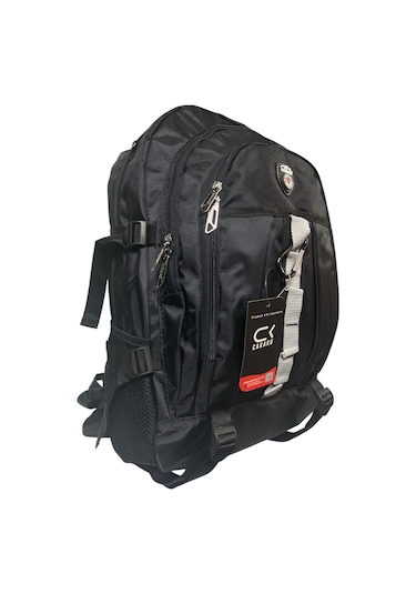 Su Geçirmez Ortopedik Çok Bölmeli Laptop Gezi Seyahat Kamp Dağcı Sırt Çantası Büyük 35cmx55cm Siyah