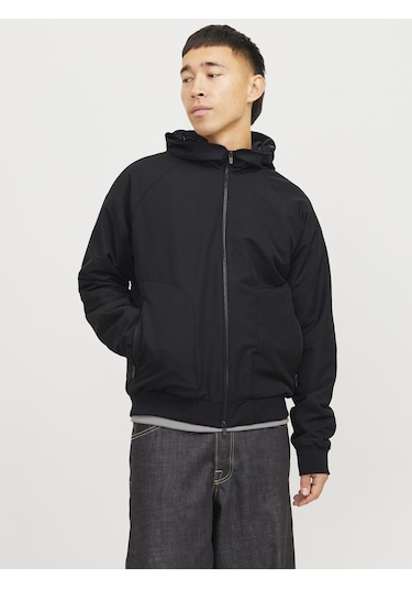 Erkek Kapüşonlu Bomber Ceket - Perfect - 12270682 Black Siyah