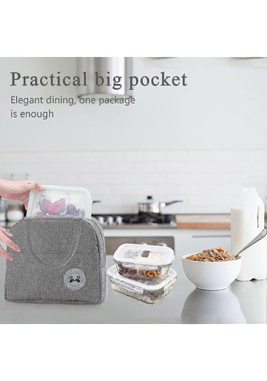 Yalıtımlı Öğle Yemeği Çantası, Taşınabilir Öğle Yemeği Çantası, Ofis, Okul, Seyahat, Kamp Yemeği İçin Su Geçirmez Öğle Yemeği Kutusu Çok Renkli