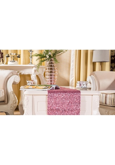 Suntek Işıltılı Payet Masa Etek Ziyafet Masa Örtüsü
