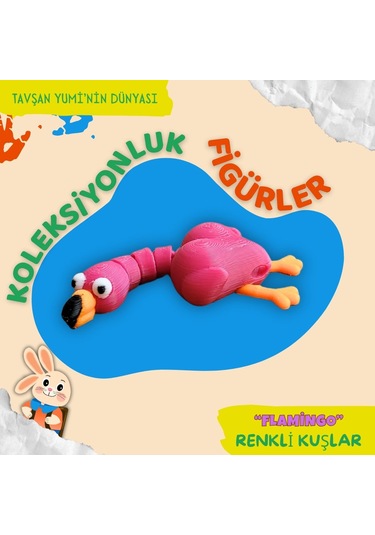 Tavşan Yumi Renkli Kuşlar Koleksiyonu - 4 Parça 5-7 Cm Hareketli Oyuncaklar Ve Bilgilendirici Kartlar "