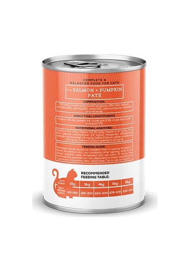 Chef's Choice Somonlu ve Balkabaklı Tahılsız Ezme Yetişkin Kedi Konservesi 24 x 400 G