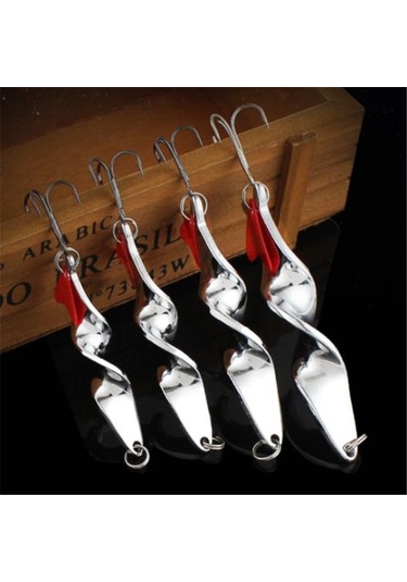 Dönen Metal Spinner Balıkçılık Cazibesi Sert Yemler Balık Kanca Takımı, Boyut:14g