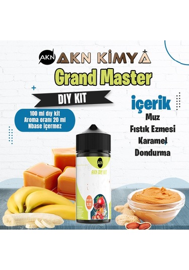 Grand Master Five Pawns Dıy Kit Muz Fıstık Ezmesi Karamel Gıda Aroması %20 Oranda Aroma İçerir Hazır Değildir 100 Ml