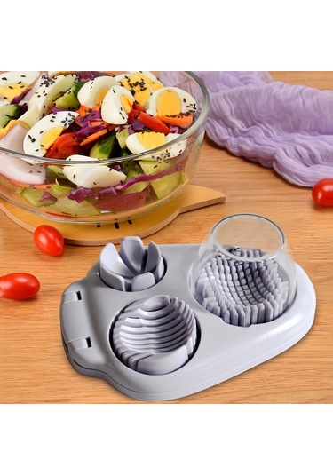 Cbtx 3'ü 1 Arada Çok Fonksiyonlu Sebze Meyve Kesici Fantezi Bölücü Yumurta Dilimleme