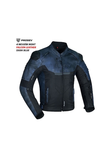 Prosev Falcon Leather 4 Mevsim Mont Dark Blue 3xl
