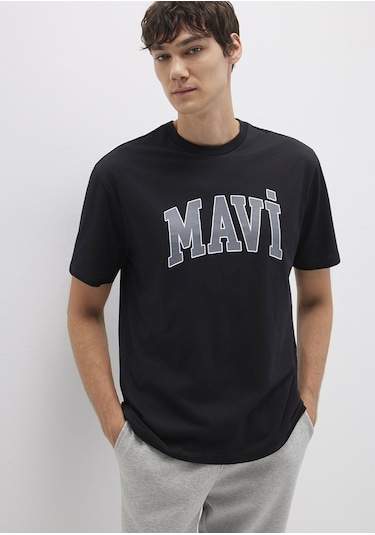 Mavi - Mavi Logo Baskılı Siyah Tişört 0611711-900 Siyah