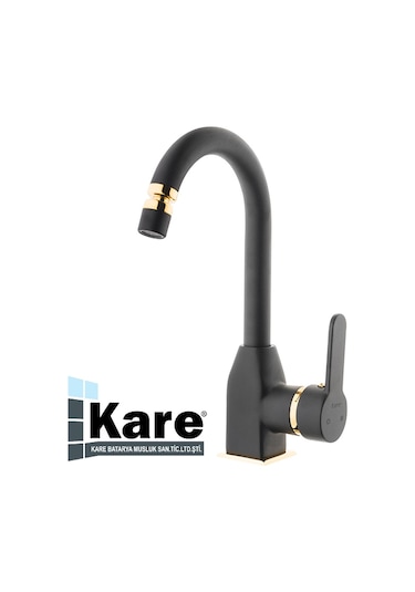 Kare Stil Mix Lavabo Bataryası Siyah Mat Lavabo Bataryası Siyah