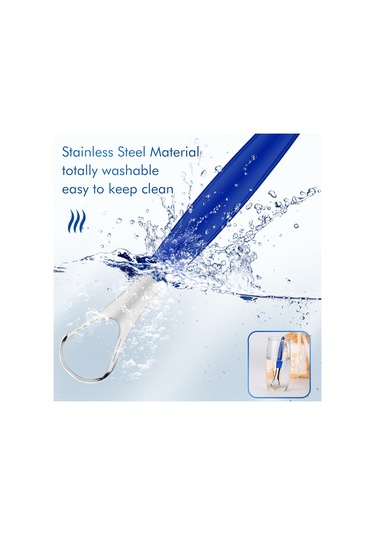 Mufunye Paslanmaz Çelik Dil Kazıyıcı - Yeniden Kullanılabilir, Ergonomik, Ağız Kokusunu Önler, Kolay Temizlenir