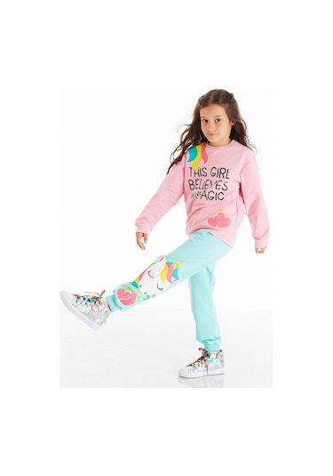 Denokids Girl Magic Kız Eşofman Takım Pembe