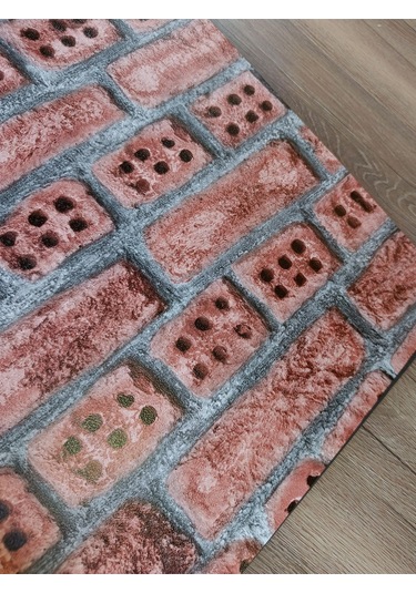 Kiremit/taş Desenli 3 Boyutlu Hava Alabilen Silinebilir Duvar Kağıdı 5 M² Diğer
