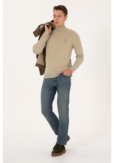 U.s. Polo Assn. Erkek Açık Haki Kazak /triko 50315019-vr183 Acık Hakı