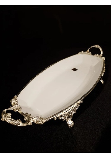 Limoges Paniz Sunum Tabağı Ayaklı 41 Cm Gümüş Whs148