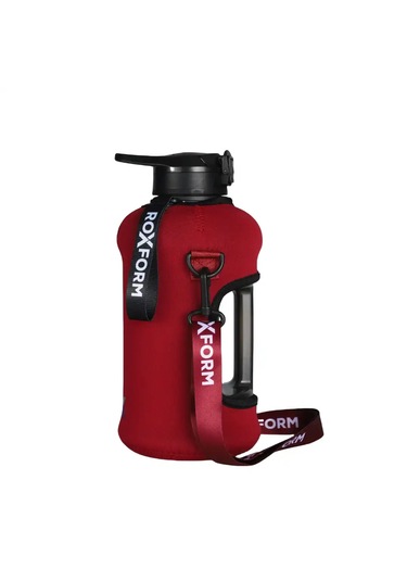 Roxform 2200 Ml Bordo Siyah Premium Suluk Matara Bpa & Bps İçermez, Kılıflı Ve Sızdırmaz Siyah, Bordo Kılıf