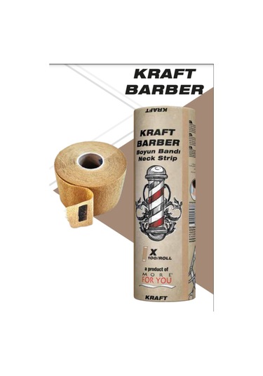 More For You Kraft Barber Boyun Bandı 5'li Paket 100 Adet