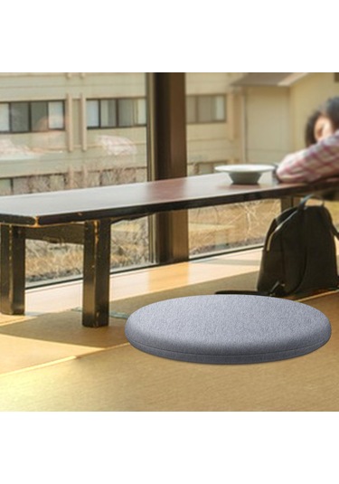 Homyl Yuvarlak Koltuk Pedi Tabure Minderi Yumuşak Açık Gri 30cm