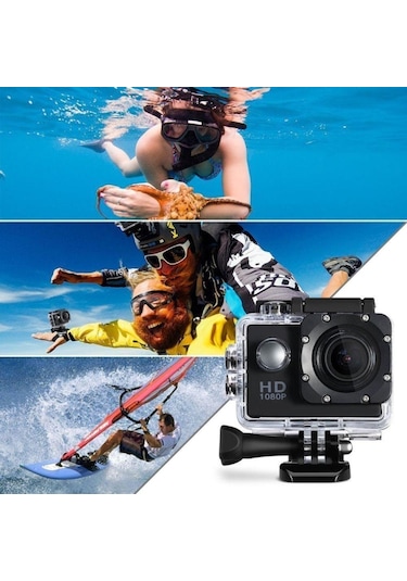 Sarı Su Geçirmez Geniş Melek Lens 1080p Dvr Kamera Spor Kamera Kamera Kaydedici Ultra Hd Kamera