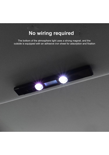 Yifomall Araba Işığı Rgb 3w Usb Şarjlı, Ses Kontrollü Ritim, 300mah Batarya, Güçlü Mıknatıs, Siyah D88 Kumanda Yok Diğer