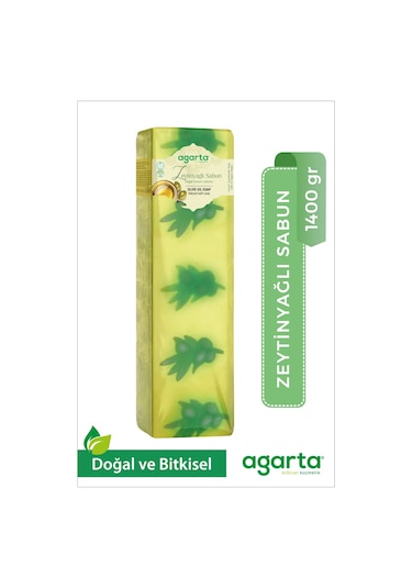 Agarta Doğal El Yapımı Zeytinyağlı Sabun 1400 G