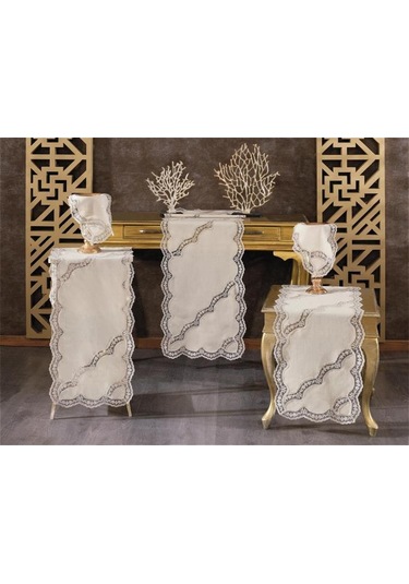 Rua Keten 5 Parça Salon Takımı Cappucino Cappuccino