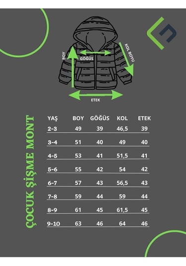 Kız Çocuk Polarlı Kapüşonlu Gezegen Yıldız Desenli Kışlık Şişme Mont & Kaban & Parka Lacivert