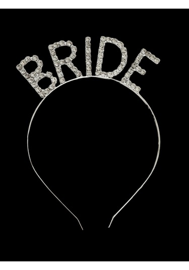 Bride Pırlanta Model Metal Kristal Taşlı Taç Bekarlığa Veda Nedime Tacı Çok Renkli