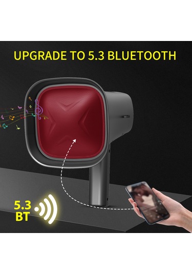 Hfambition Kırmızı Dv-680 Güneş Enerjili El Tipi Mikrofon: Bluetooth, Ses Kaydı, Işık Fonksiyonu Ve 8w Çıkış Gücüyle Dış Mekan Hoparlörü 10"