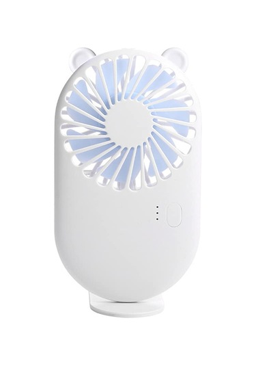 Kişisel Fan, Elde Taşınan Fan Asılı Boyun Braketi Mini Fan, Usb Şarj Cep Fan1 Nesil Beyaz Ayı